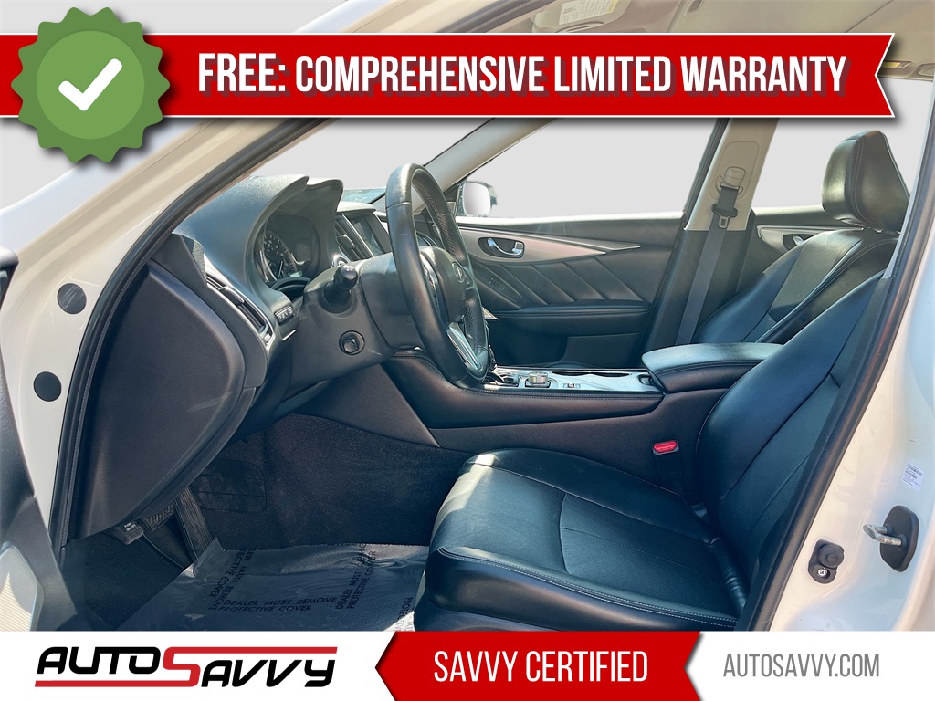 2023 INFINITI Q50 LUXE White at AutoSavvy Houston Southwest