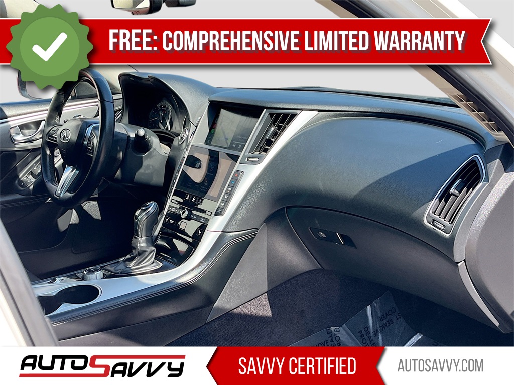 2023 INFINITI Q50 LUXE White at AutoSavvy Houston Southwest