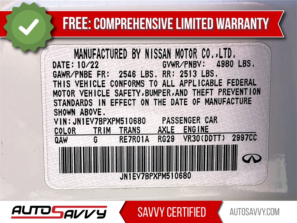 2023 INFINITI Q50 LUXE White at AutoSavvy Houston Southwest