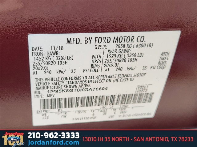 Used Car 2019 Ford Explorer  Sport For Sale Under $25,000 In San Antonio, Texas