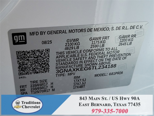 2026 Chevrolet Equinox ACTIV White at Monument Chevrolet