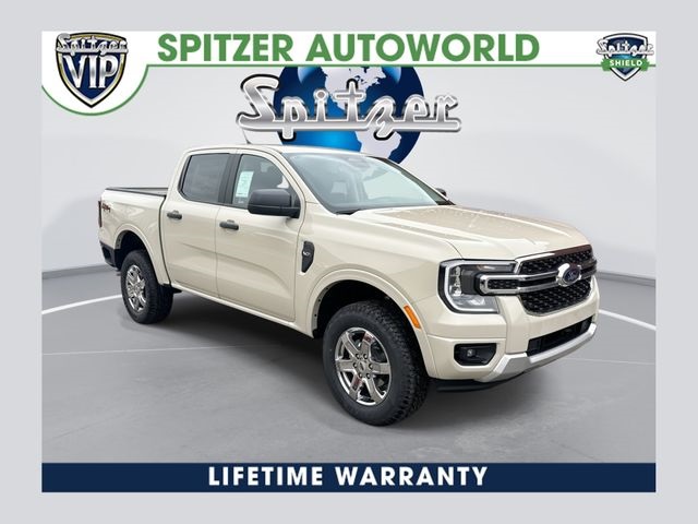 Desert Sand 2025 Ford Ranger XLT SuperCrew 4WD Pickup Truck Four-Wheel Drive Automatic