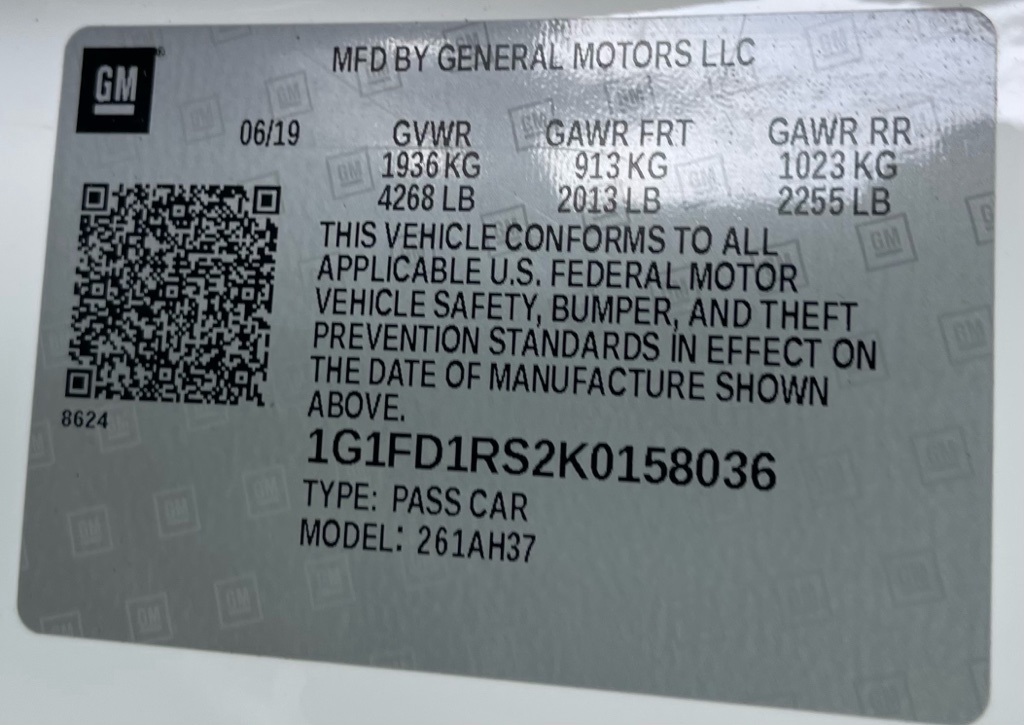 2019 Chevrolet Camaro 3LT White at Emmons Autoplex