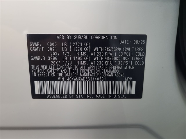 2025 – Subaru – Ascent