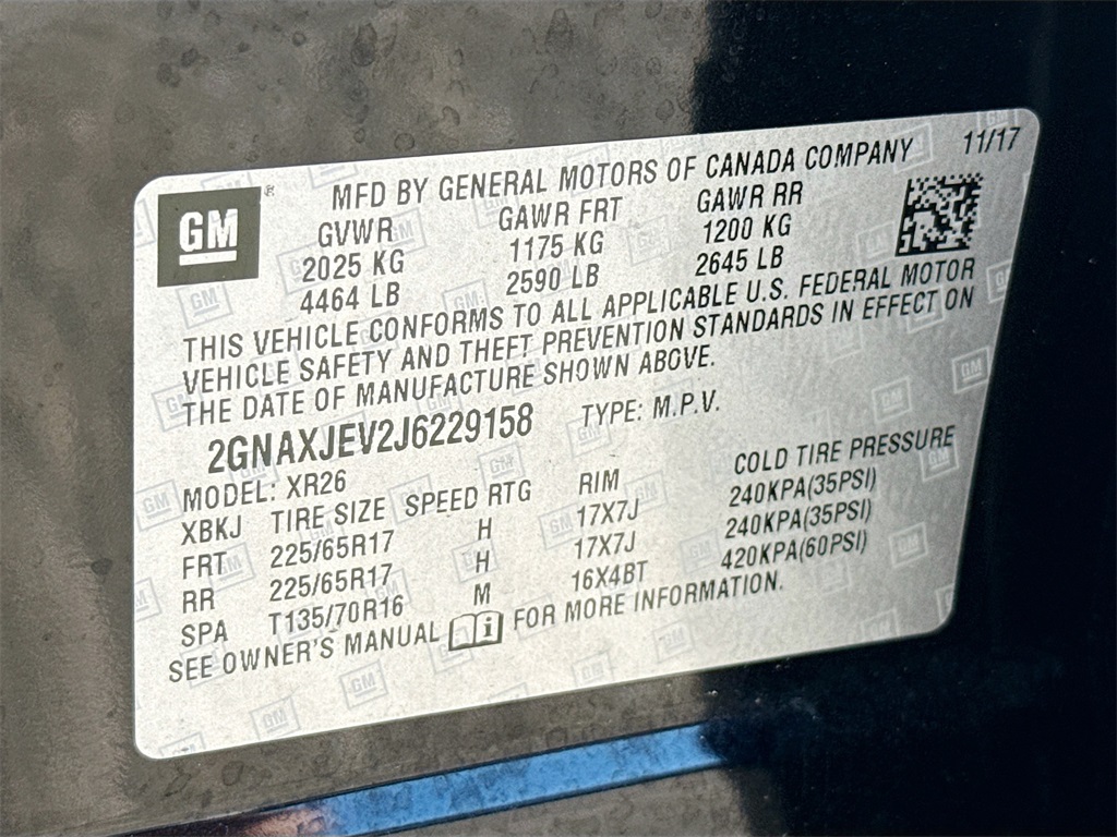 2018 Chevrolet Equinox LT Black at Central Houston Nissan