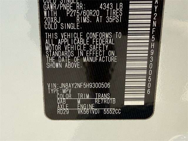 2017 Nissan Armada Platinum White at Big Star Chrysler Jeep Dodge Ram 