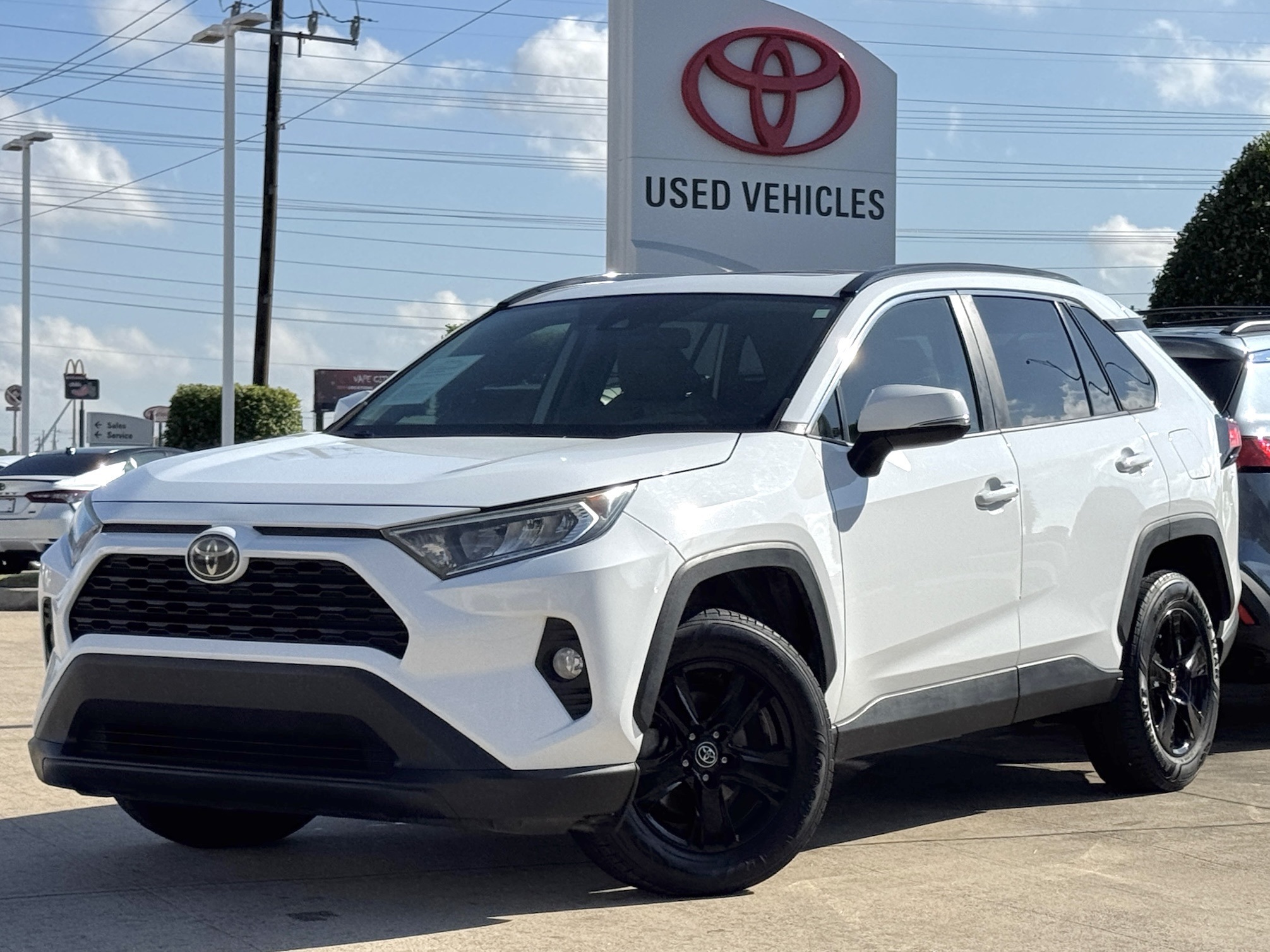 2019 Toyota RAV4 XLE White at Durrett Motor Company
