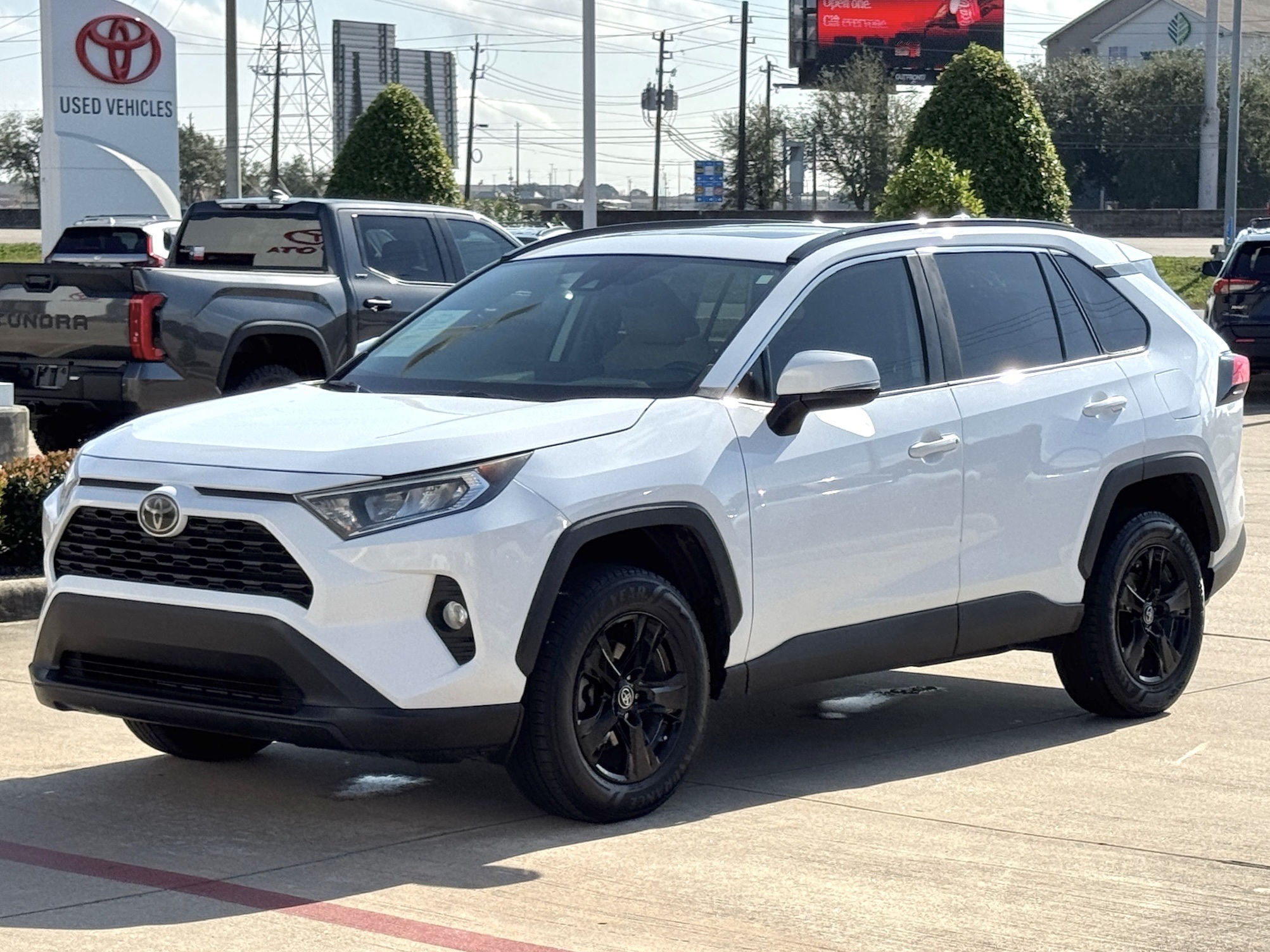 2019 Toyota RAV4 XLE White at Durrett Motor Company