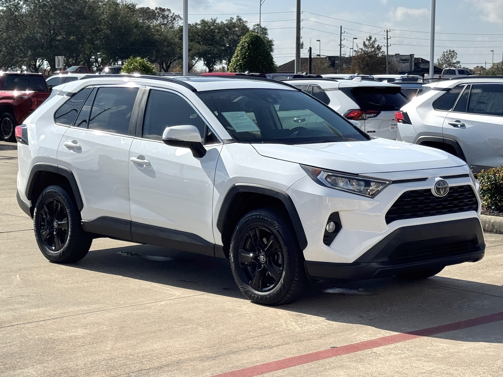 2019 Toyota RAV4 XLE White at Durrett Motor Company