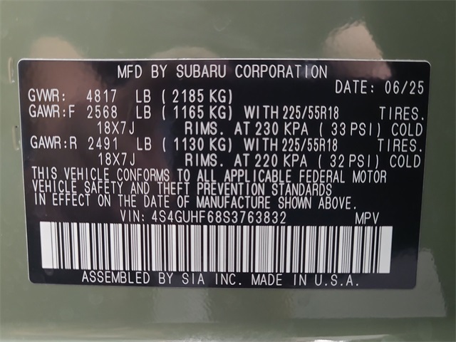 2025 – Subaru – Crosstrek