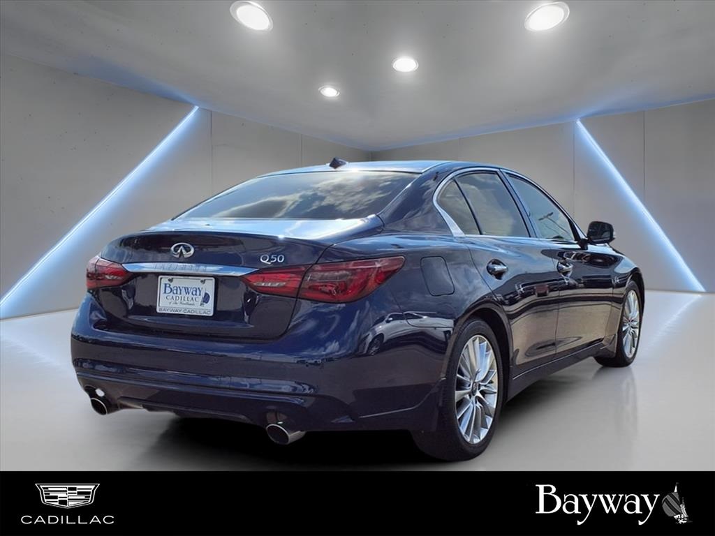 2021 INFINITI Q50 3.0t LUXE Blue at North Houston Mitsubishi