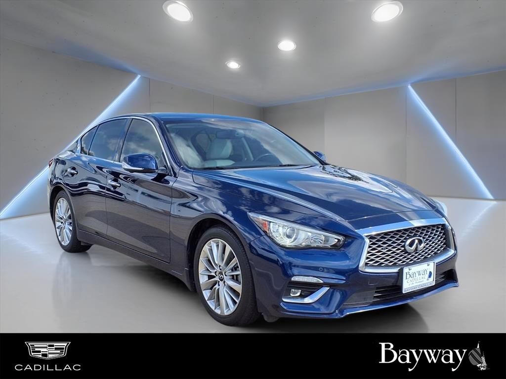 2021 INFINITI Q50 3.0t LUXE Blue at North Houston Mitsubishi