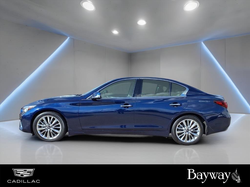 2021 INFINITI Q50 3.0t LUXE Blue at North Houston Mitsubishi