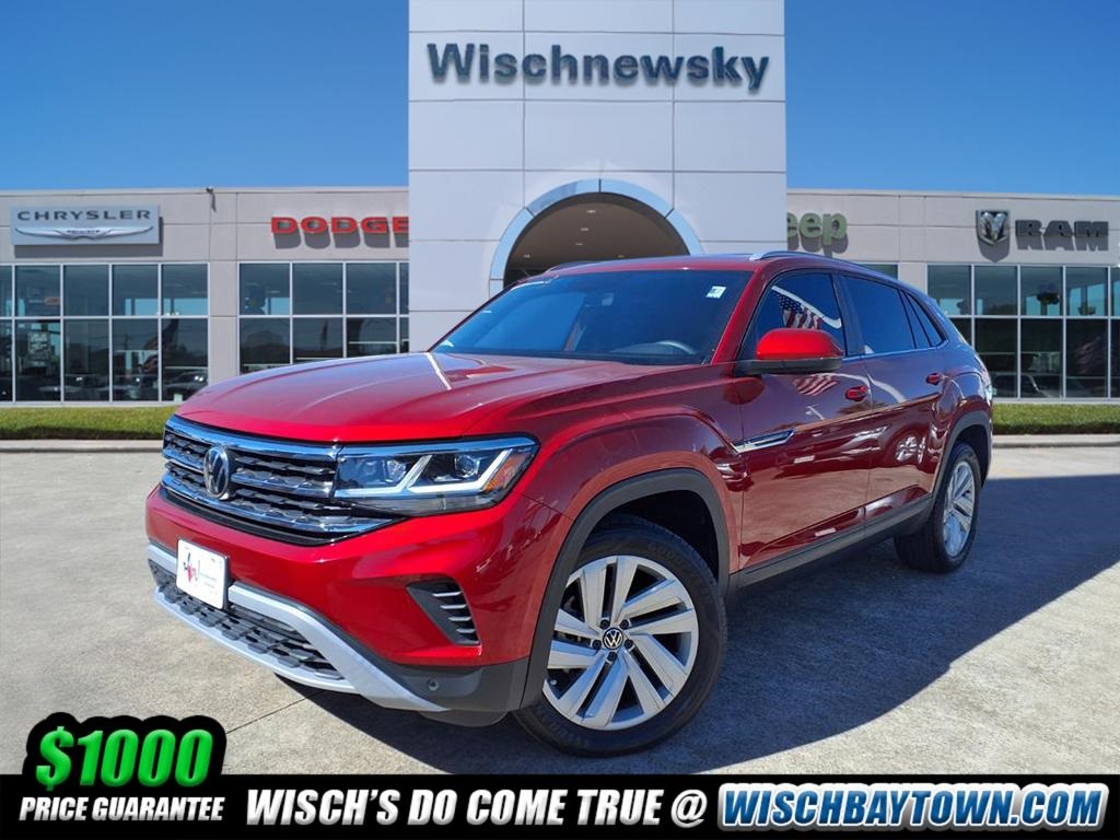 2022 Volkswagen Atlas Cross Sport 3.6L V6 SE w/Technology Red at DeMontrond Auto Country