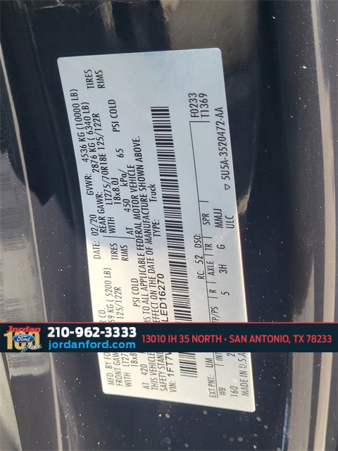 Used Car 2020 Ford F-250sd  Xlt For Sale In San Antonio, Texas