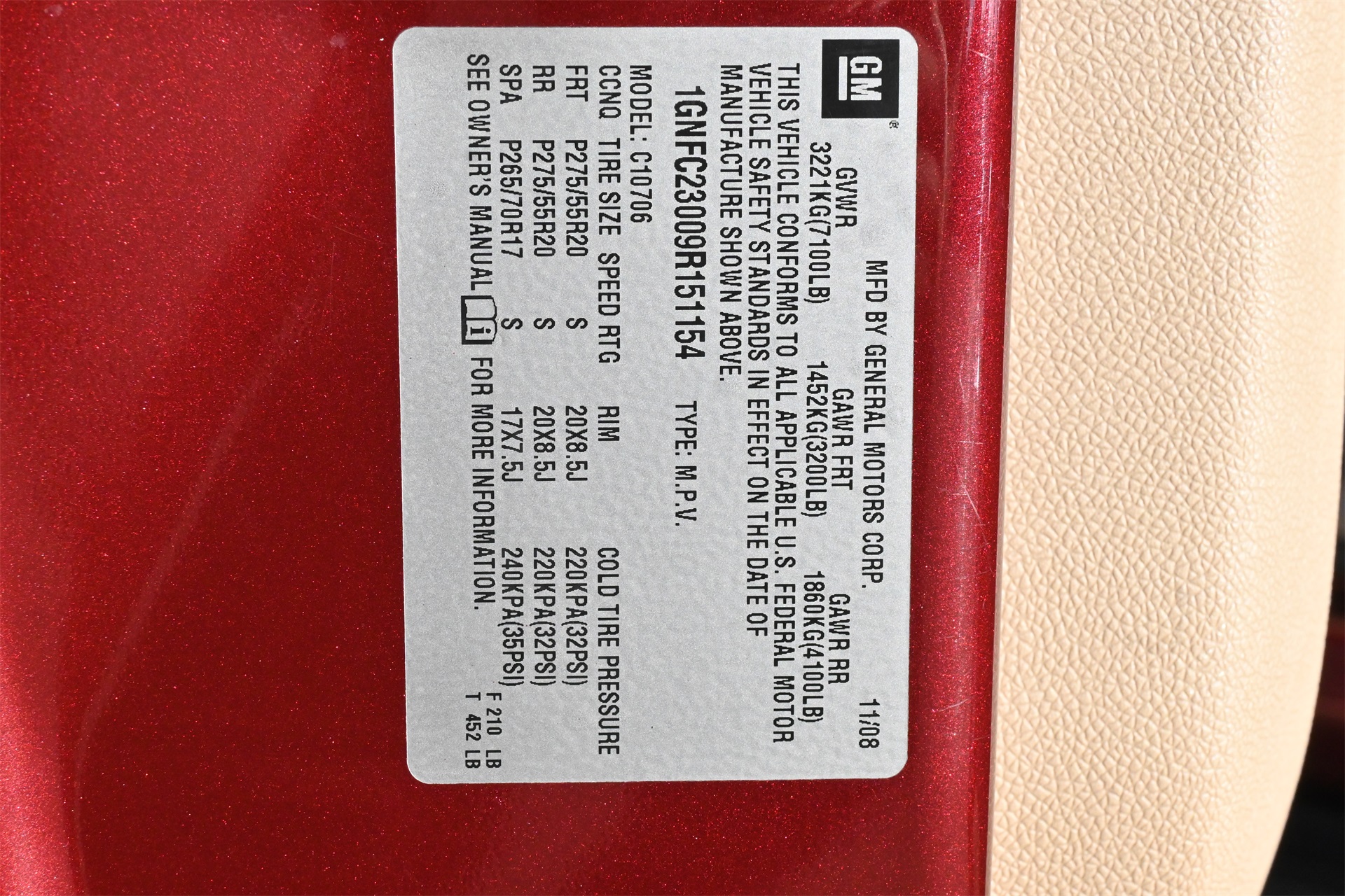 2009 Chevrolet Tahoe LT Red at Central Houston Nissan