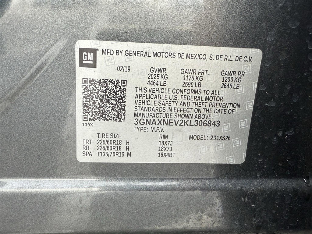 2019 Chevrolet Equinox Premier Gray at Central Houston Nissan