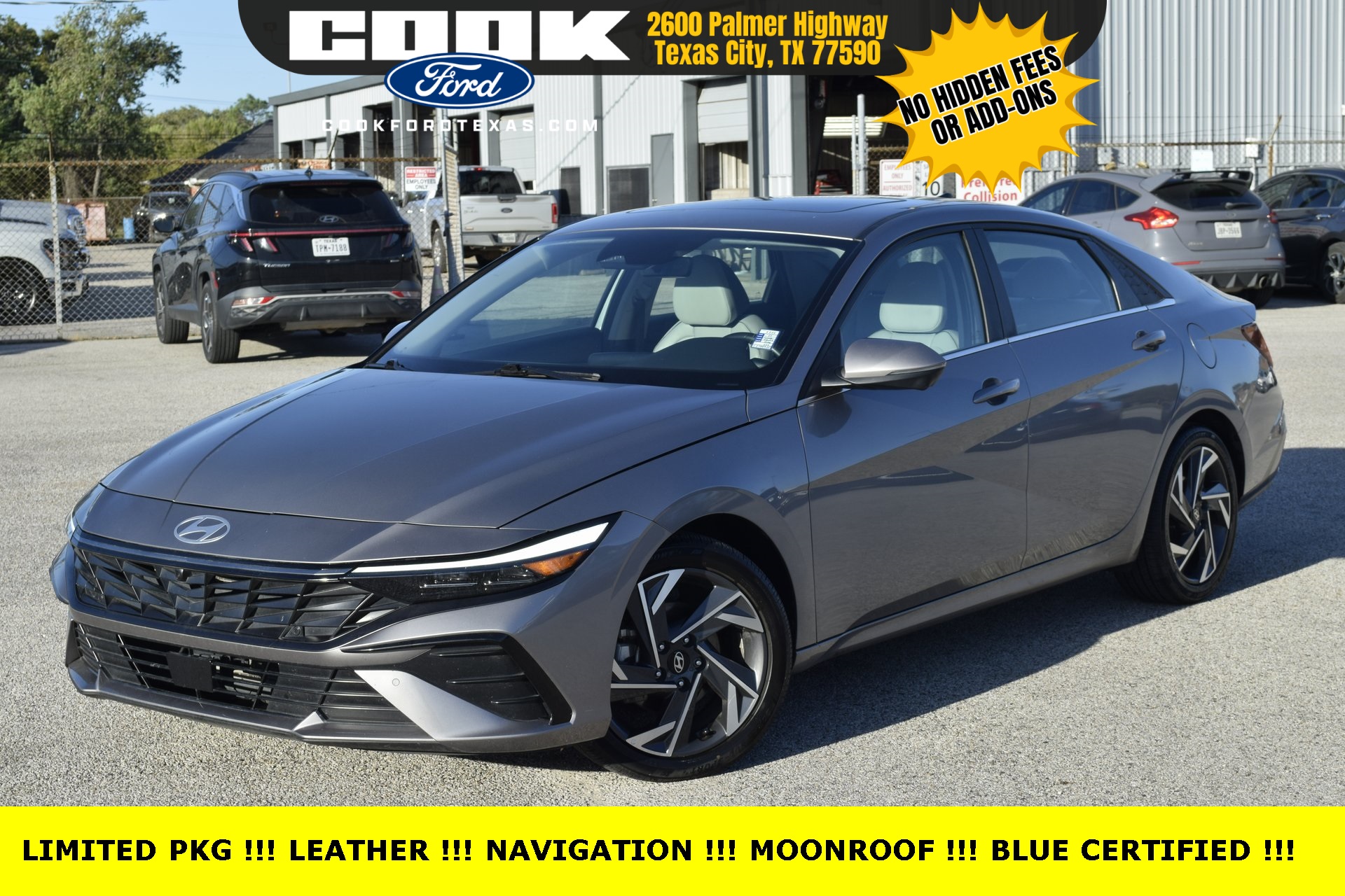 2024 Hyundai Elantra Limited Gray at Bayshore Chrysler Jeep Dodge Ram