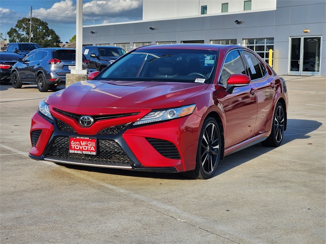 2020 Toyota Camry XSE Red at Don McGill Toyota