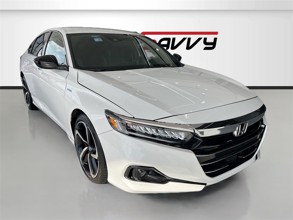 2022 Honda Accord Hybrid Sport White at Durrett Motor Company