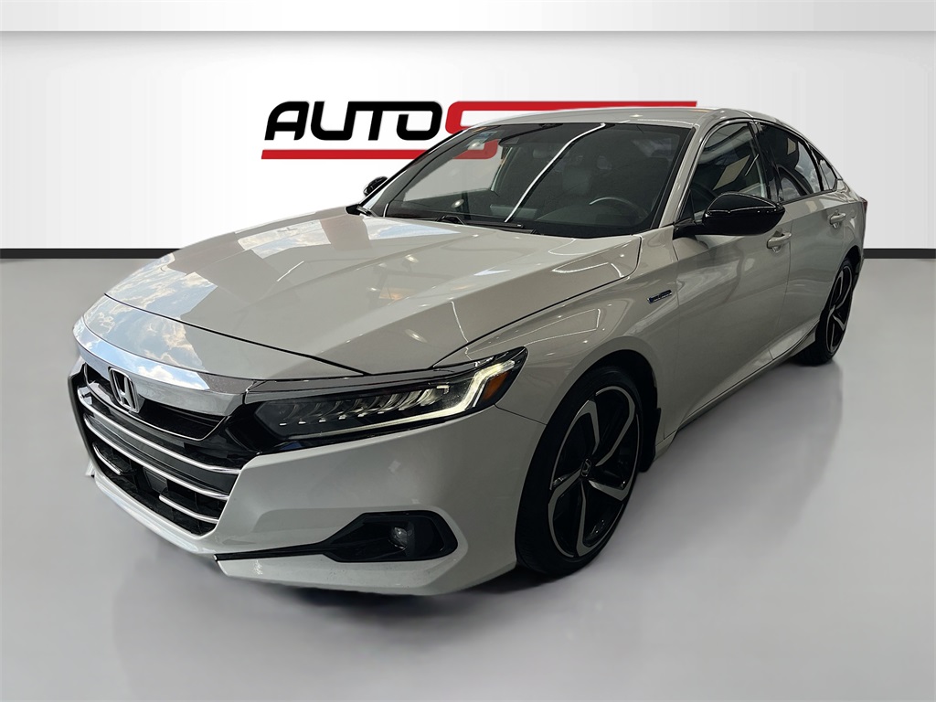 2022 Honda Accord Hybrid Sport White at Durrett Motor Company
