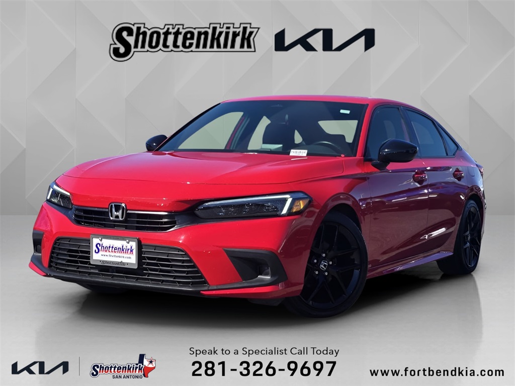 2024 Honda Civic Sport Red at Joe Myers Mazda Kia