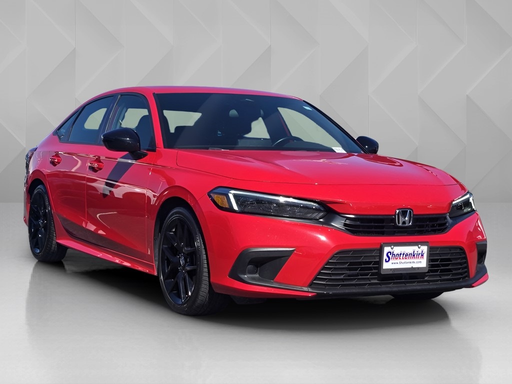 2024 Honda Civic Sport Red at Joe Myers Mazda Kia