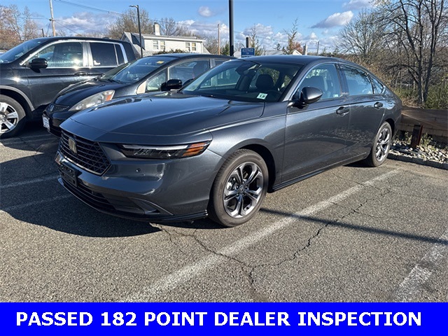 Gray 2025 Honda Accord Hybrid EX-L FWD Sedan Front-Wheel Drive Continuously Variable Transmission