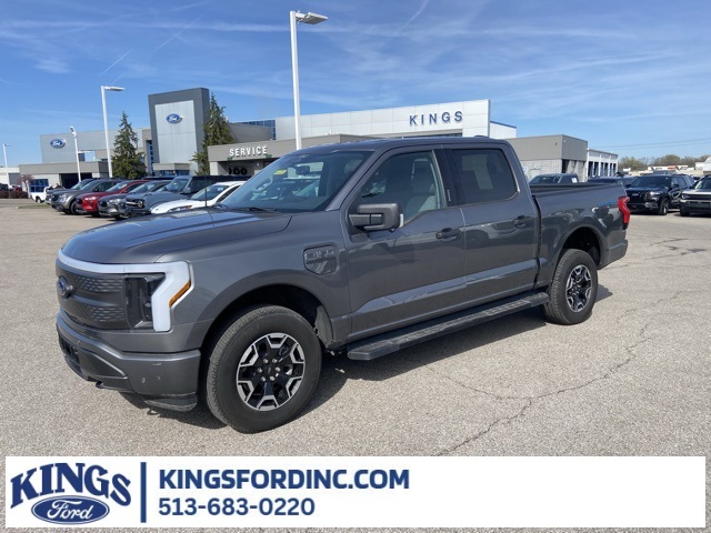 Gray Metallic 2022 Ford F-150 Lightning XLT SuperCrew AWD Pickup Truck All-Wheel Drive Automatic