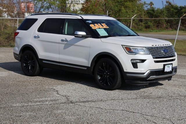 2018 Ford Explorer Platinum White at DeMontrond Mazda