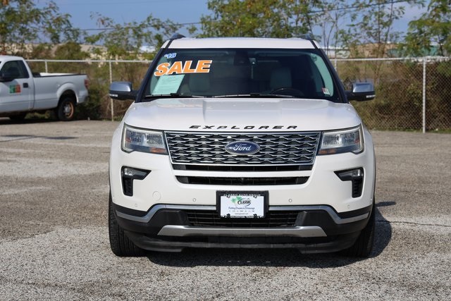2018 Ford Explorer Platinum White at DeMontrond Mazda