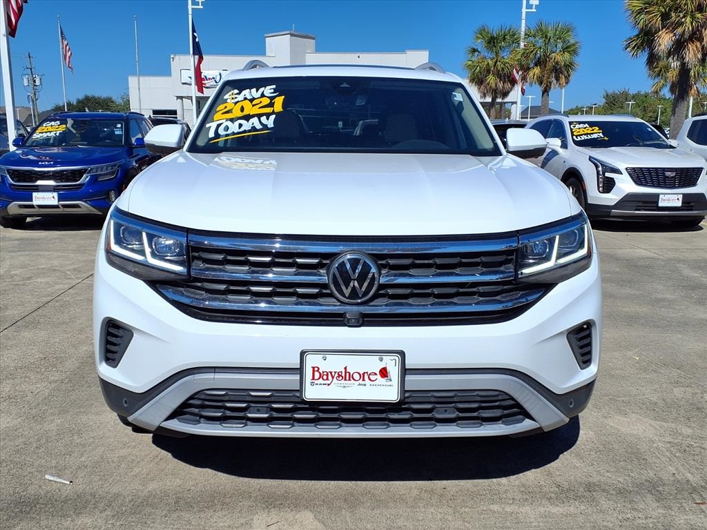 2021 Volkswagen Atlas 2.0T SEL Premium White at DeMontrond Automotive Group