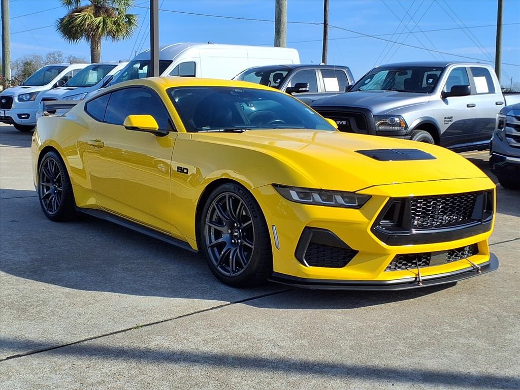 2024 Ford Mustang GT Premium Yellow at South Houston Nissan