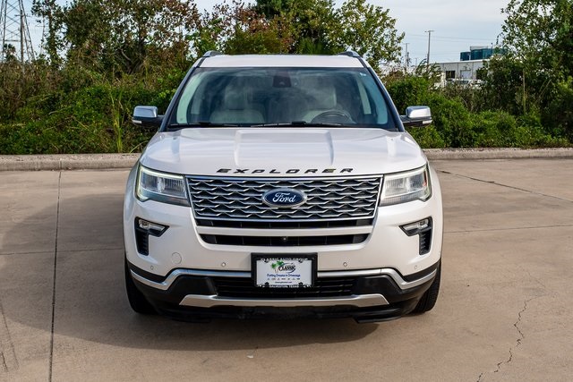 2018 Ford Explorer Platinum White at Texan Dodge Chrysler Jeep Ram