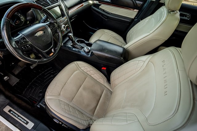 2018 Ford Explorer Platinum White at Texan Dodge Chrysler Jeep Ram