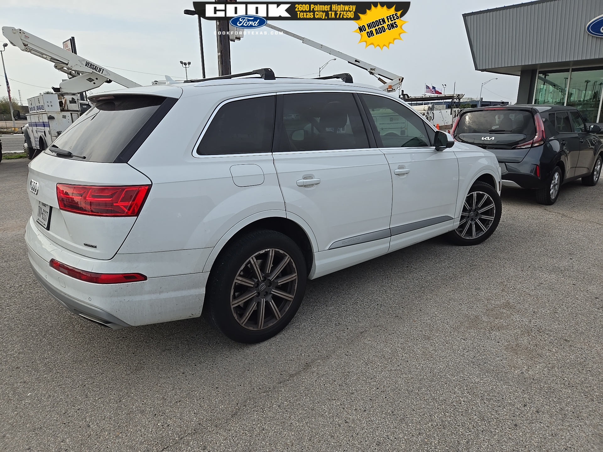 2019 Audi Q7 45 Premium Plus White at Shottenkirk Kia Fort Bend