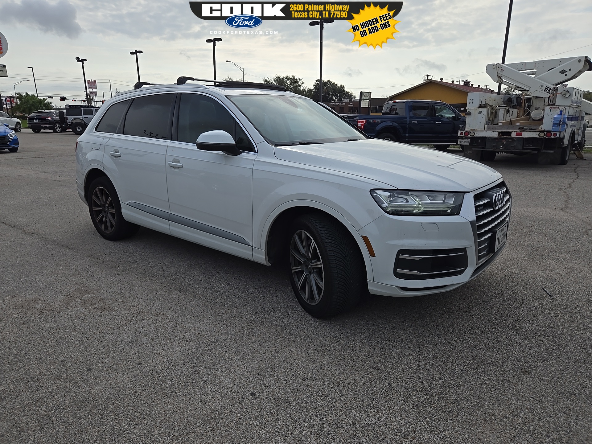 2019 Audi Q7 45 Premium Plus White at Shottenkirk Kia Fort Bend