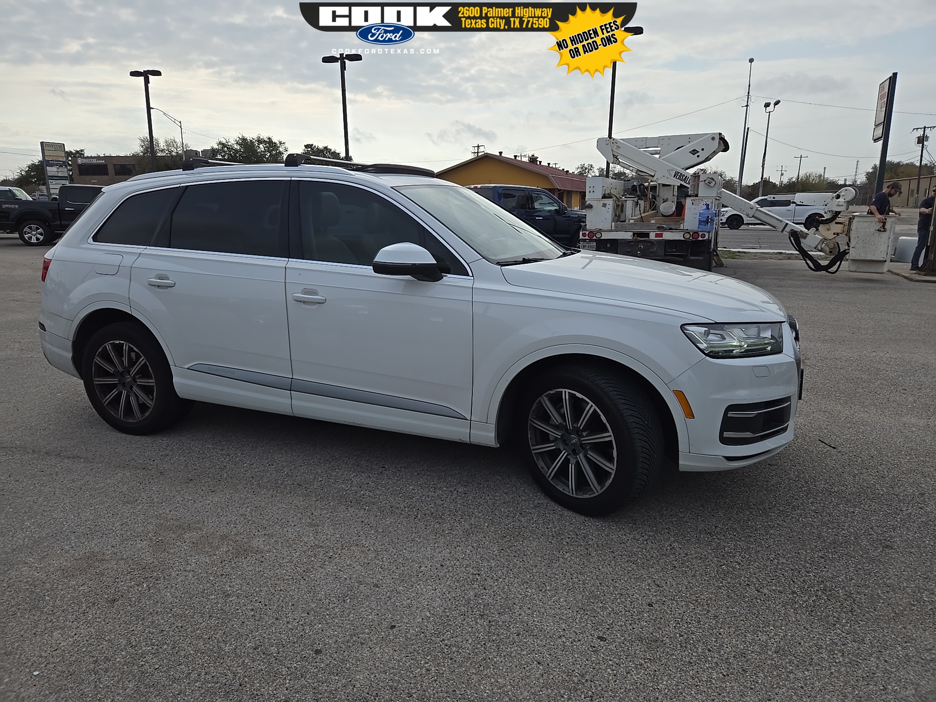 2019 Audi Q7 45 Premium Plus White at Shottenkirk Kia Fort Bend