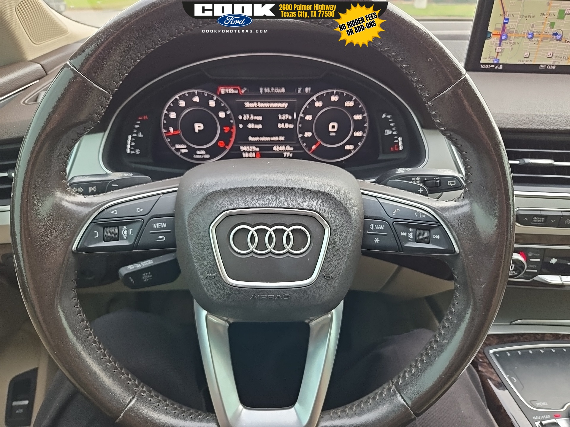 2019 Audi Q7 45 Premium Plus White at Shottenkirk Kia Fort Bend