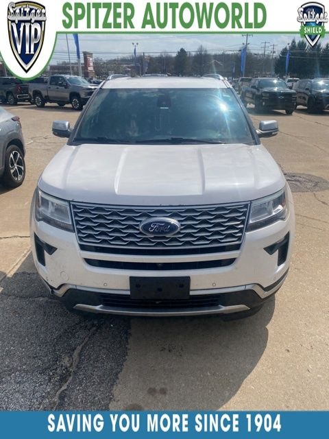 White Platinum Clearcoat Metallic 2018 Ford Explorer Platinum AWD SUV / Crossover All-Wheel Drive 6-Speed Automatic
