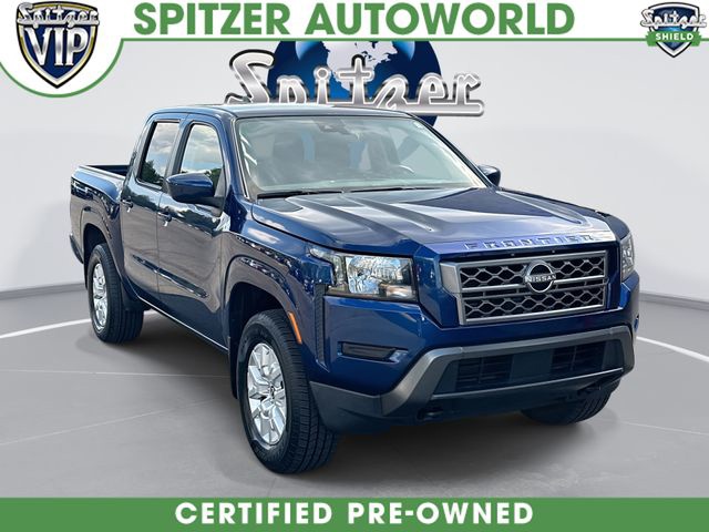 Deep Blue Pearl 2022 Nissan Frontier Pickup Truck Four-Wheel Drive 9-Speed Automatic