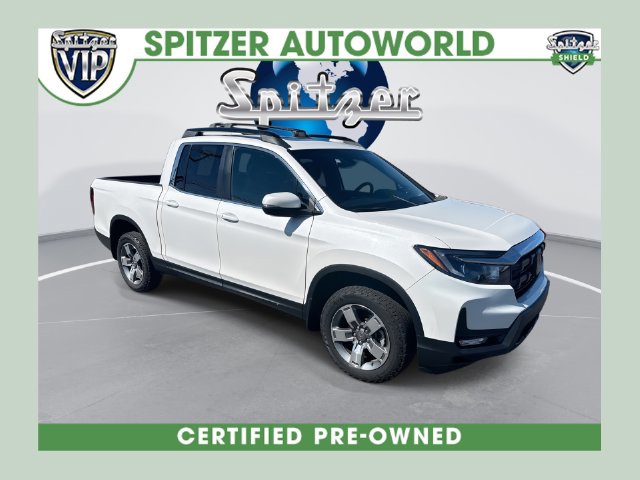 Platinum White Pearl 2025 Honda Ridgeline Pickup Truck All-Wheel Drive 9-Speed Automatic