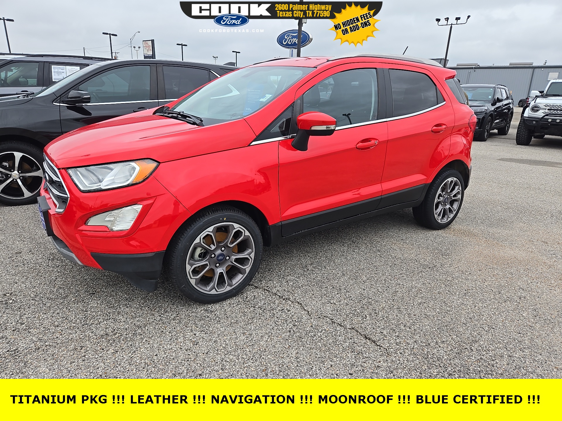2021 Ford EcoSport Titanium Red at AutoSavvy Houston Northwest