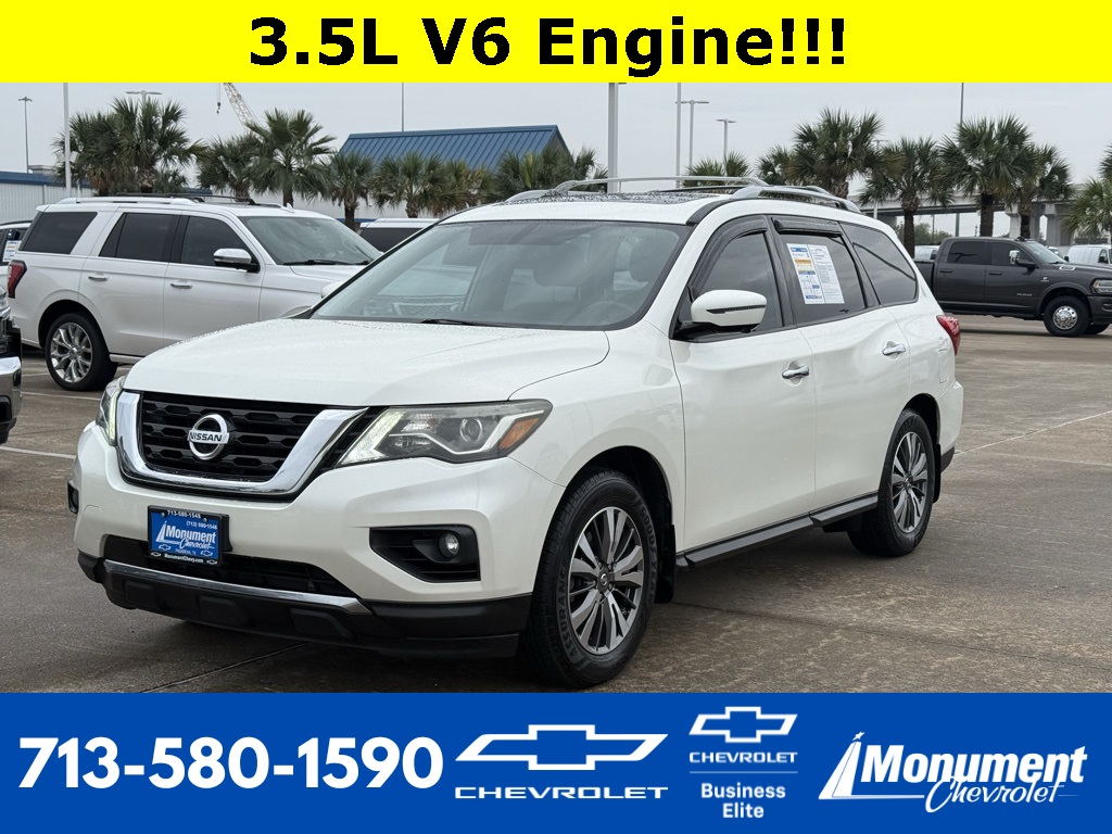 2017 Nissan Pathfinder SL White at Baytown Hyundai