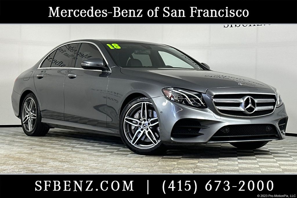 Gray (Selenite Grey Metallic) 2018 Mercedes-Benz E-Class E 300 Sedan RWD Sedan Rear-Wheel Drive 9-Speed Automatic
