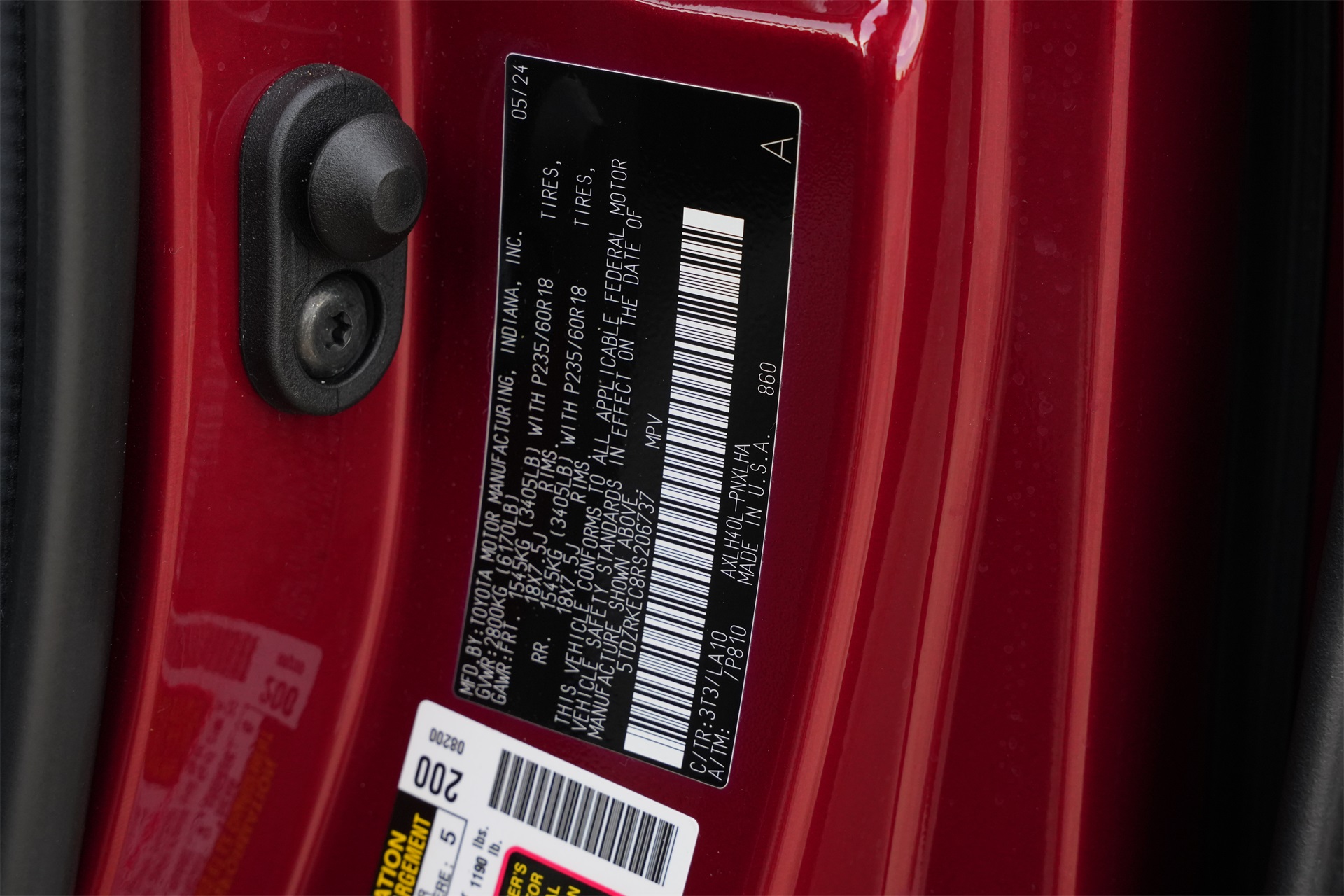 2024 Toyota Sienna Limited Red at Classic Toyota Galveston