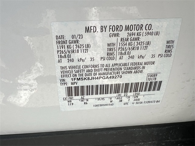 2023 Ford Explorer Timberline White at Tom Peacock Cadillac