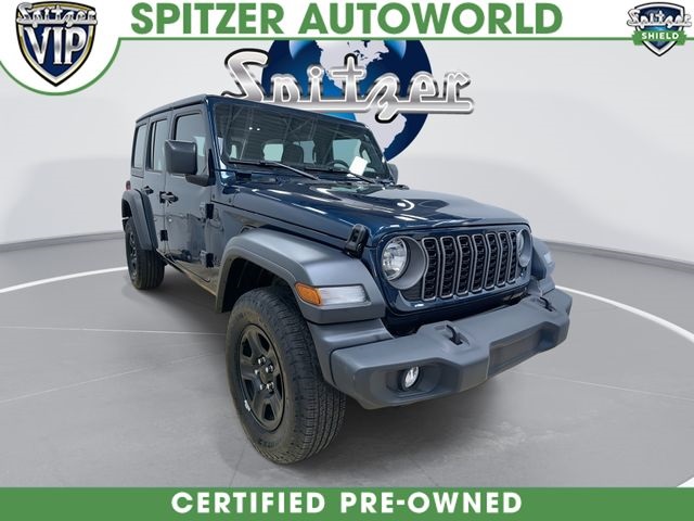 Fathom Blue Pearlcoat 2025 Jeep Wrangler Sport 4-Door 4WD SUV / Crossover Four-Wheel Drive 8-Speed Automatic