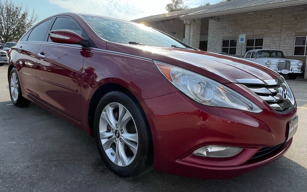 2011 Hyundai Sonata Limited Red at Parkway Family Mazda
