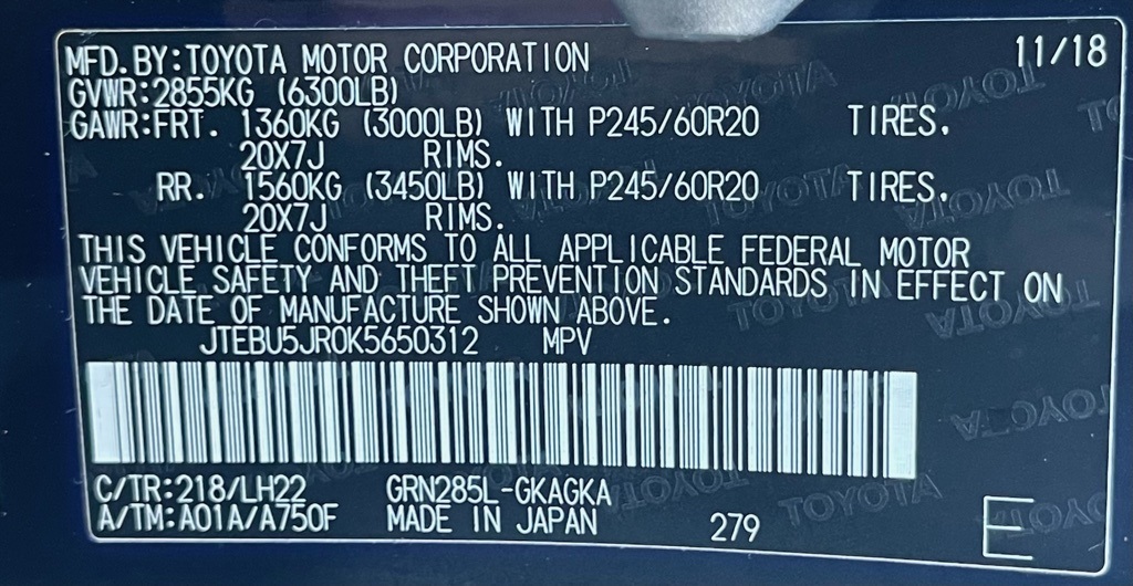 2019 Toyota 4Runner Limited Black at Don McGill Toyota